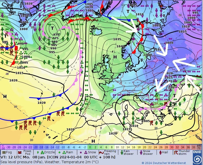 Sytuacja synoptyczna doskonale tłumaczy mróz w Polsce