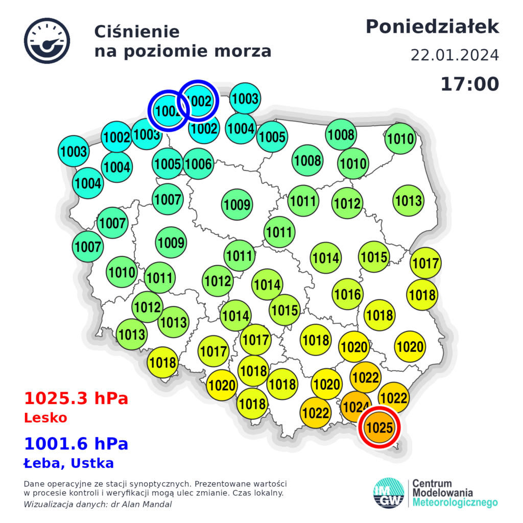 niżowa pogoda i burze w Polsce