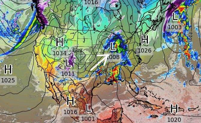 Burze na aktywnym froncie atmosferycznym