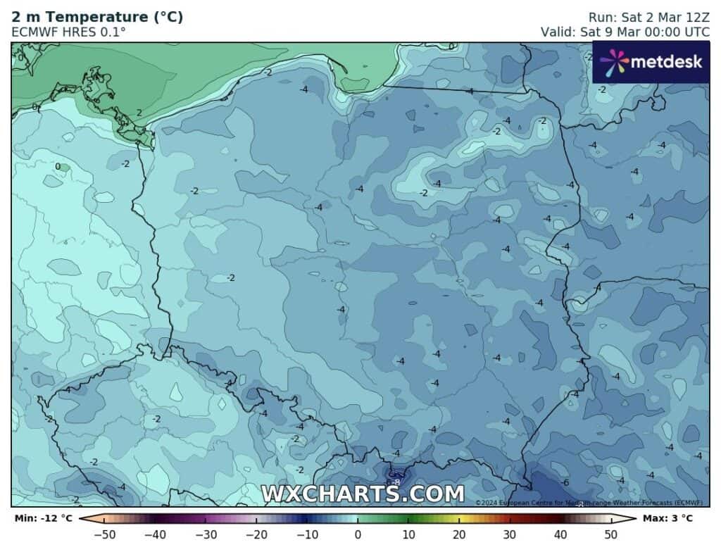 Mróz w Polsce w przyszłym tygodniu