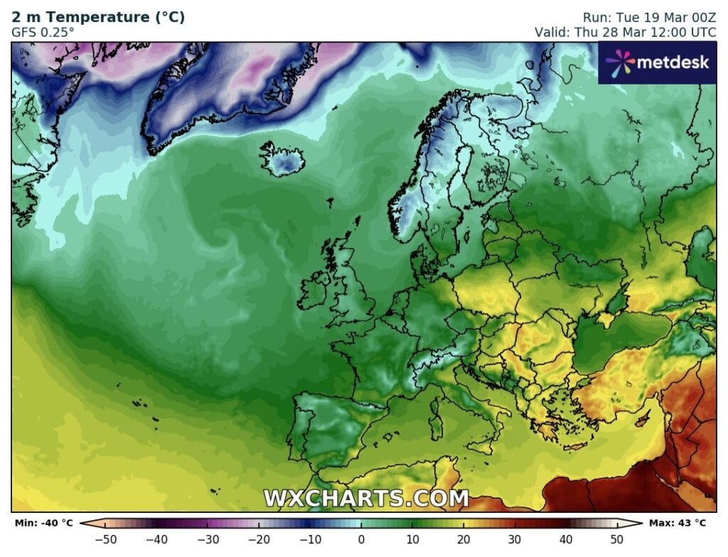 Wysokie temperatury w trzeciej dekadzie marca