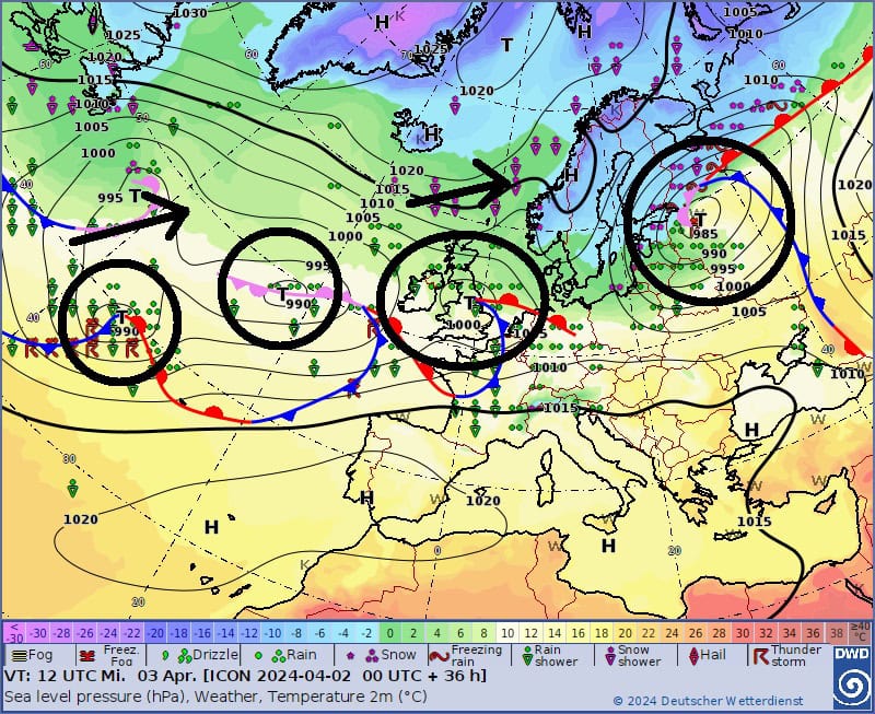 Atak zimy na północy. Sytuacja synoptyczna