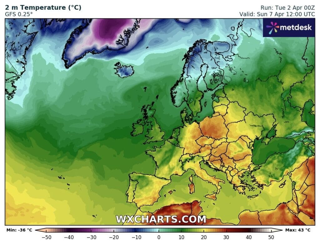 Ocieplenie w Europie w przyszły weekend