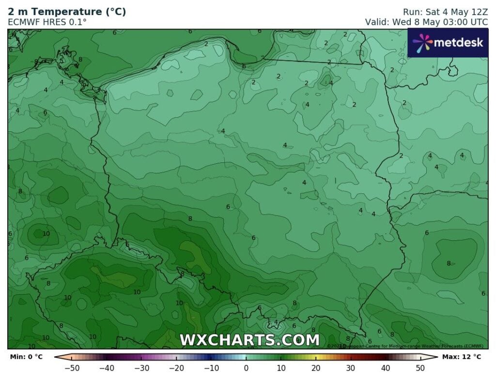 Noce w środku tygodnia przyniosą nam nawet przymrozki