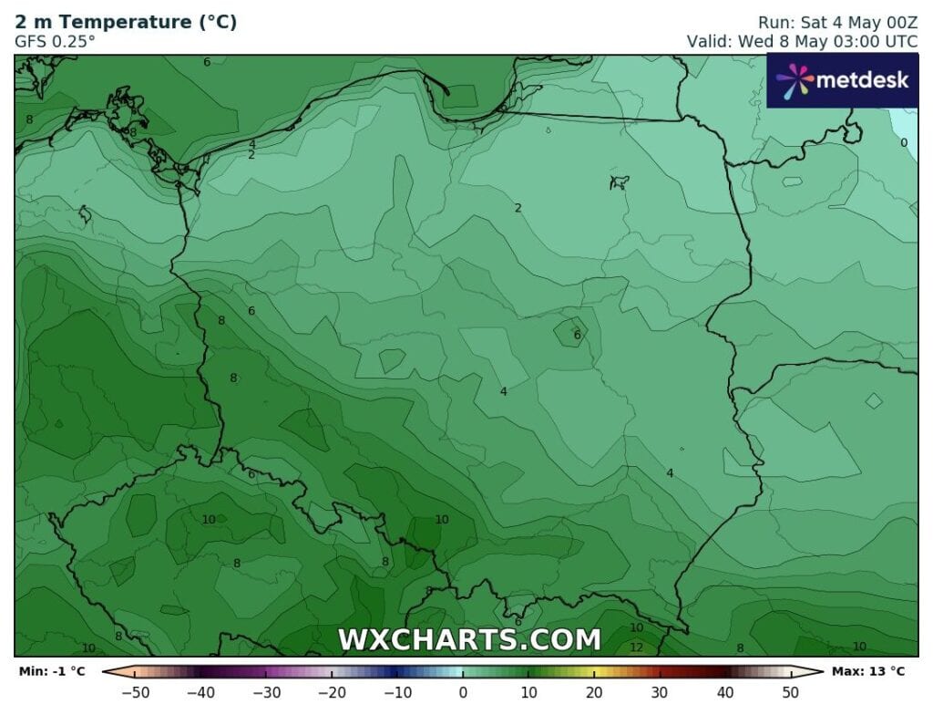 Niskie temperatury w przyszłym tygodniu nocami. Przymrozki w Polsce