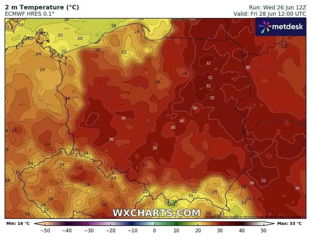 Pogoda na piątek. Wysokie temperatury w kraju