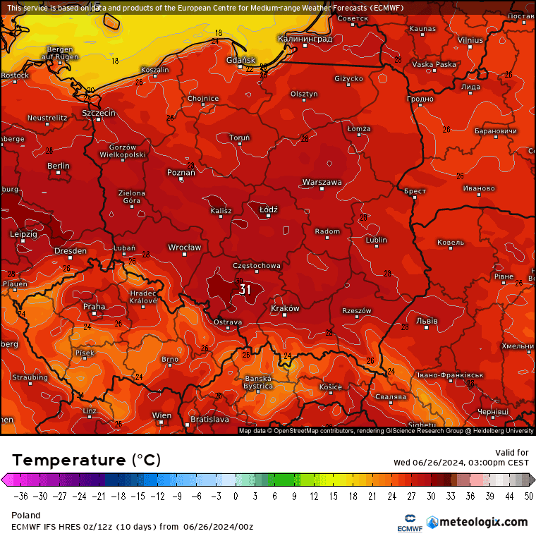 upał dziś wystąpi w kraju