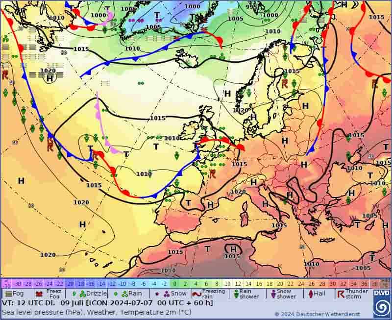 Pogoda na wtorek. Sytuacja synoptyczna