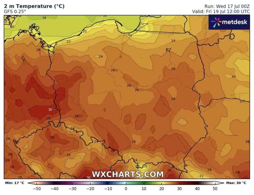 Wyższe temperatury wrócą do Polski na koniec tygodnia