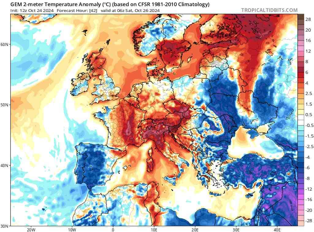 niska temperatura powietrza i mgły