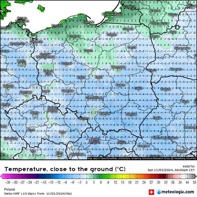 drastyczne ochłodzenie ochłodzenie