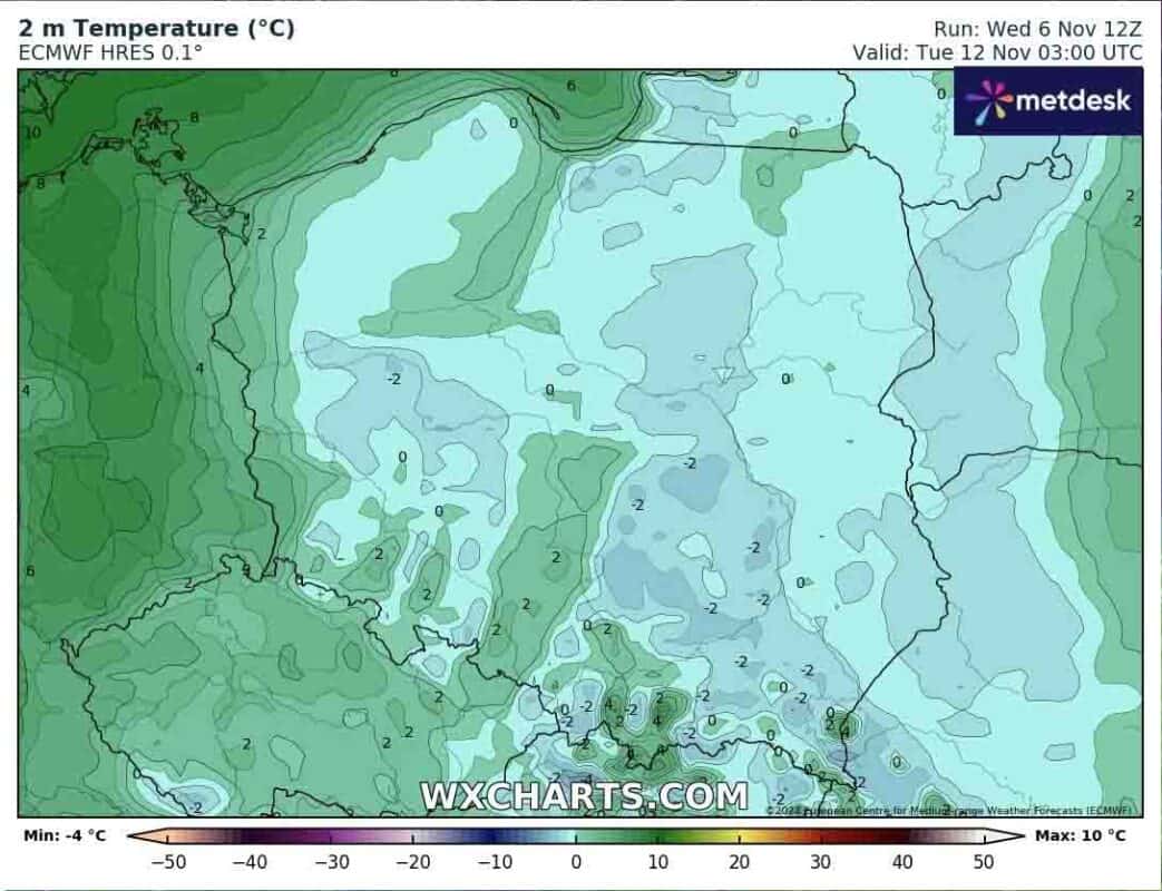 Przyszły tydzień przyniesie mróz nocami do Polski