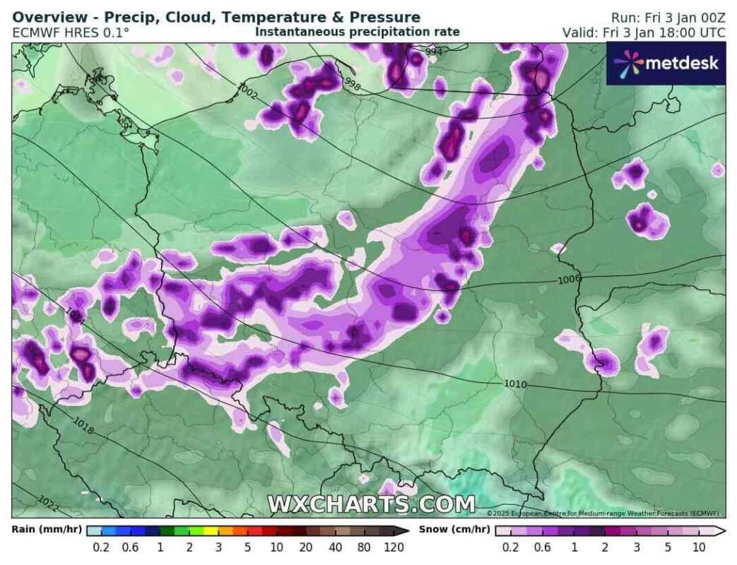 burze w regionie i śnieżyce