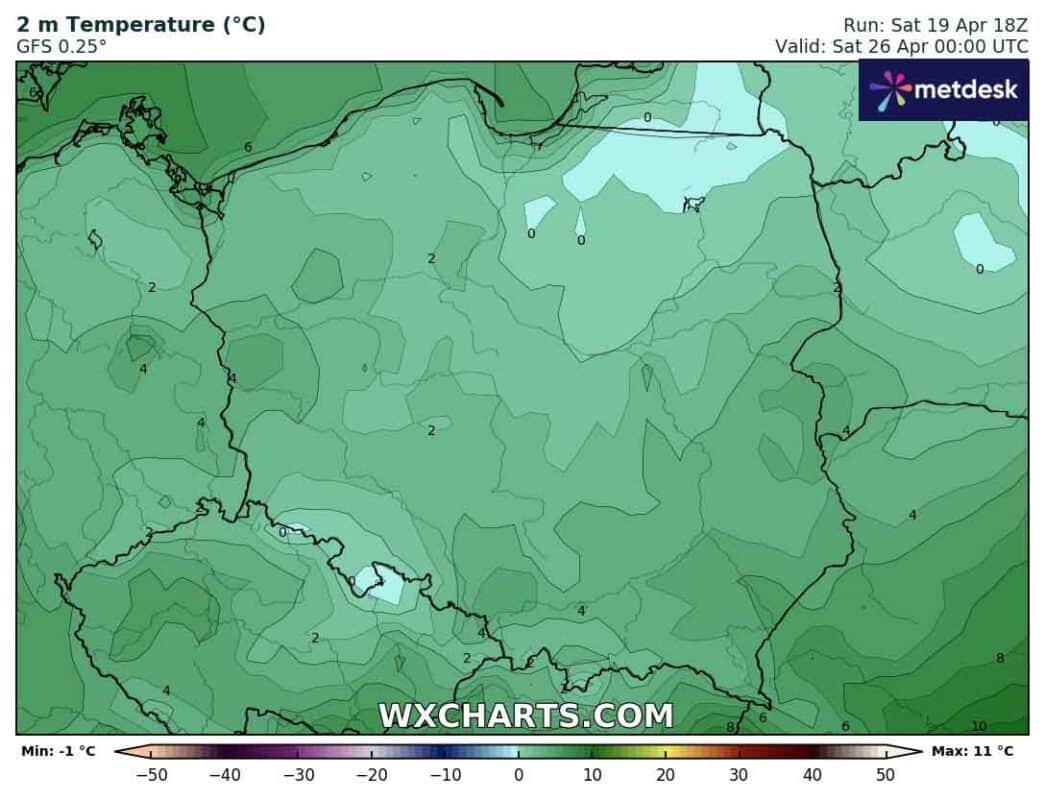 Silne ochłodzenie w weekend w Polsce