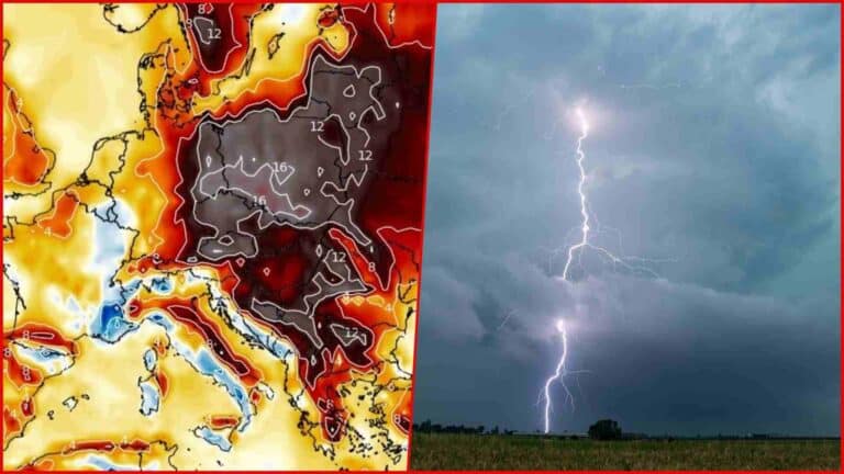silne ocieplenie i zmiana pogody