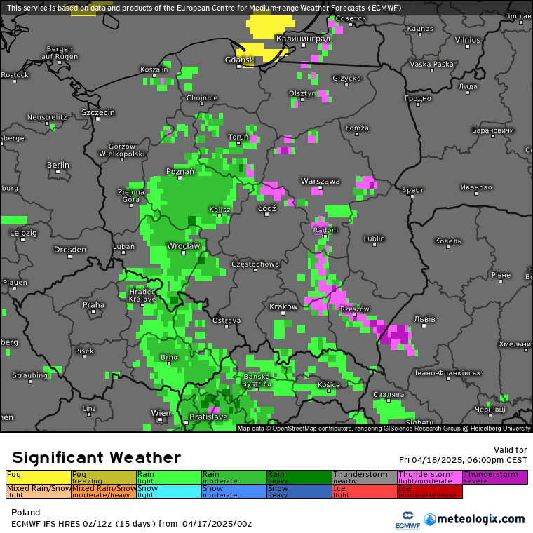 burzowa pogoda w piątek