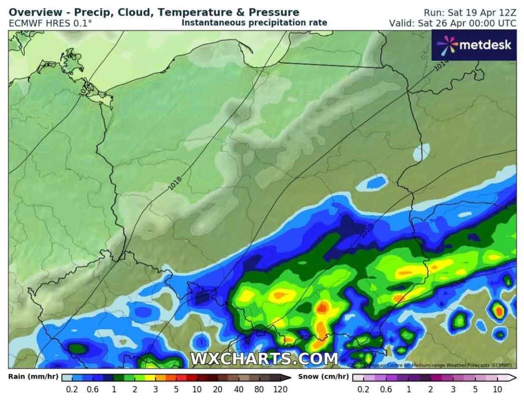 Załamanie pogody w części Polski w weekend