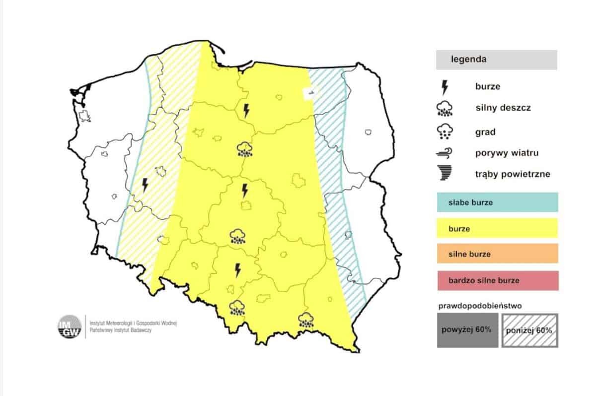burze w kraju i dynamiczna pogoda 