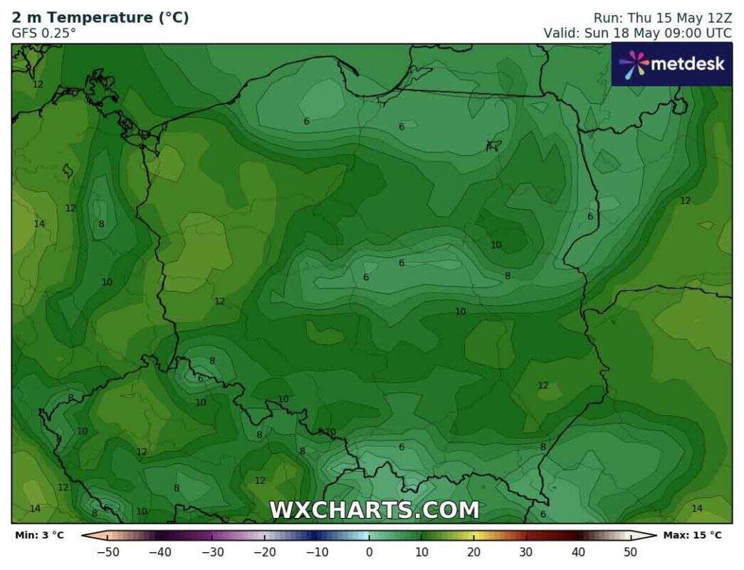 Niskie temperatury w weekend w Polsce