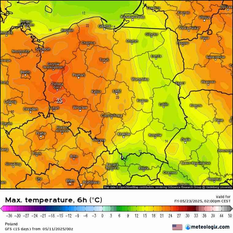 duża zmiana aury w kraju