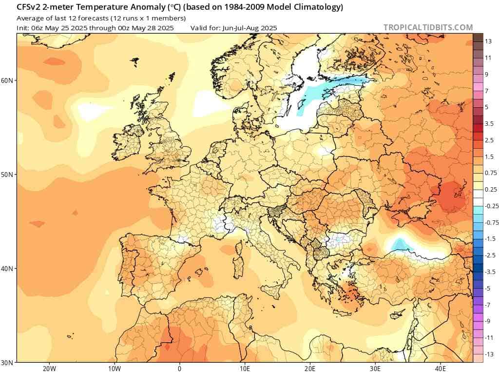 pogoda długoterminowa na lata 2025 r. 