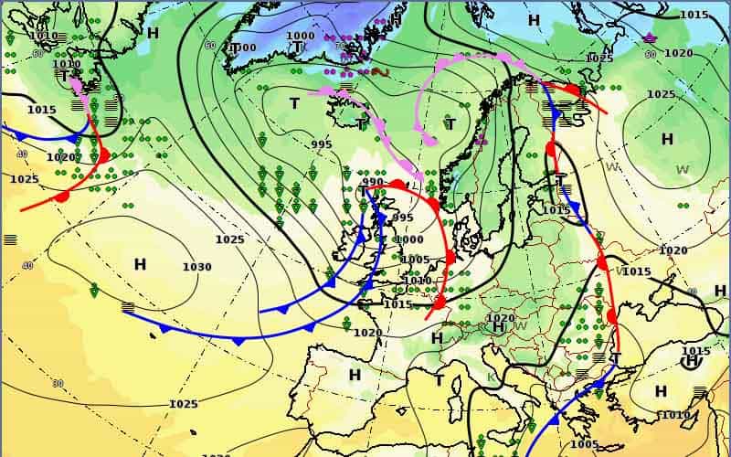 Wichura na zachodzie. Sytuacja synoptyczna