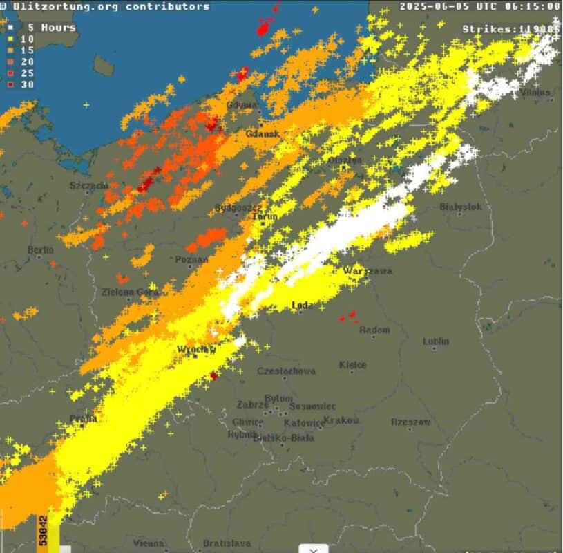 silne burze w Polsce 