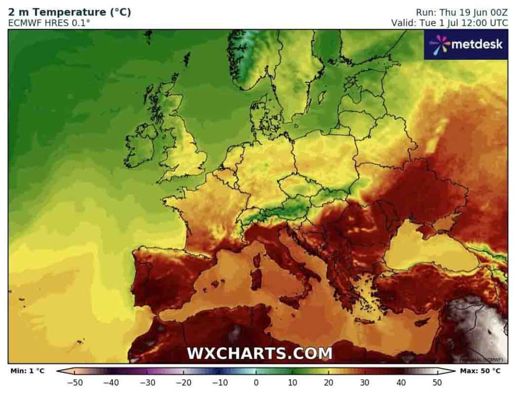 Fala upałów również w lipcu w Europie