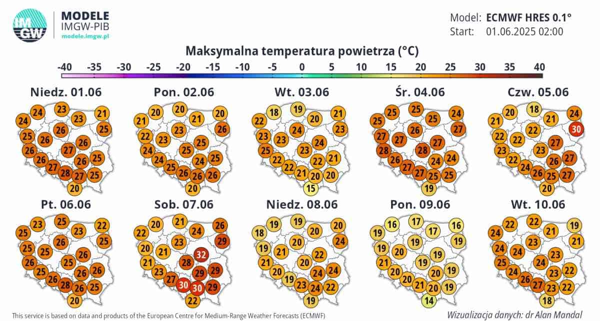 pogoda w czerwcu wskazuje na drastyczną zmianę warunków pogodowych