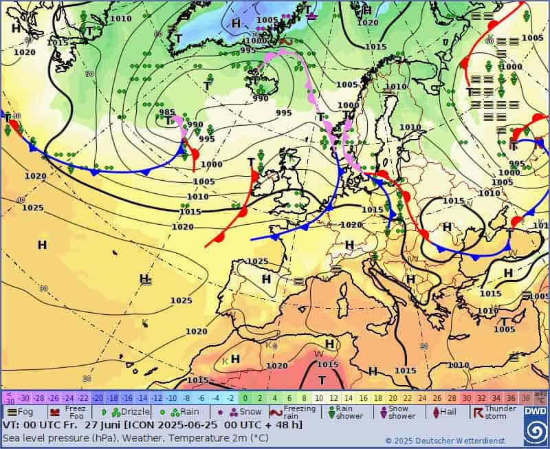 Pogoda na weekend. Zaczynamy od systemu frontów atmosferycznych