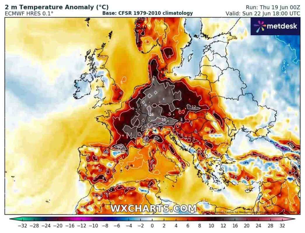 Temperatury w Polsce i w Europie znacznie powyżej normy