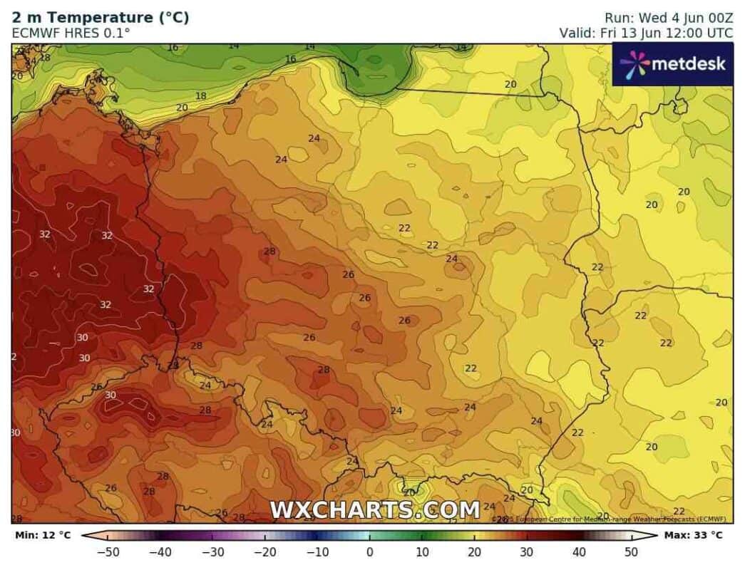 ogromna zmiana pogody i upał w kraju