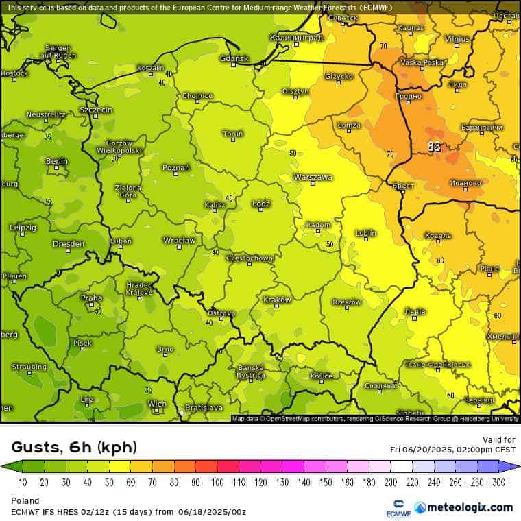 wichura w kraju