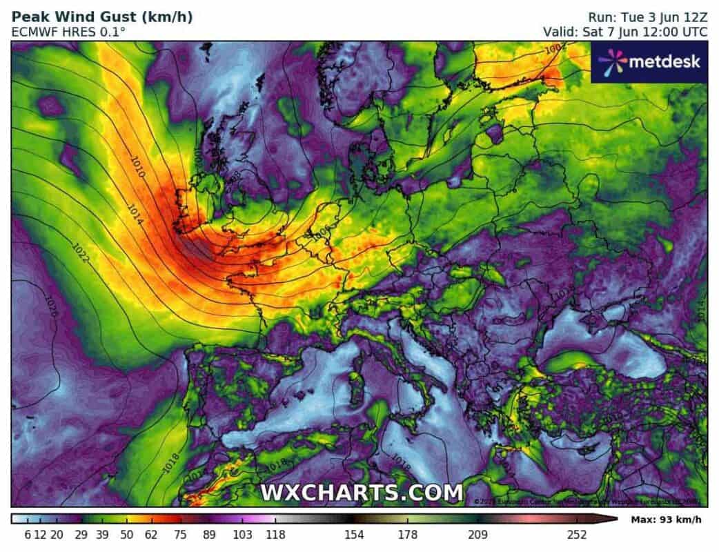 Burze i wichury w sobotę 7 czerwca w kraju