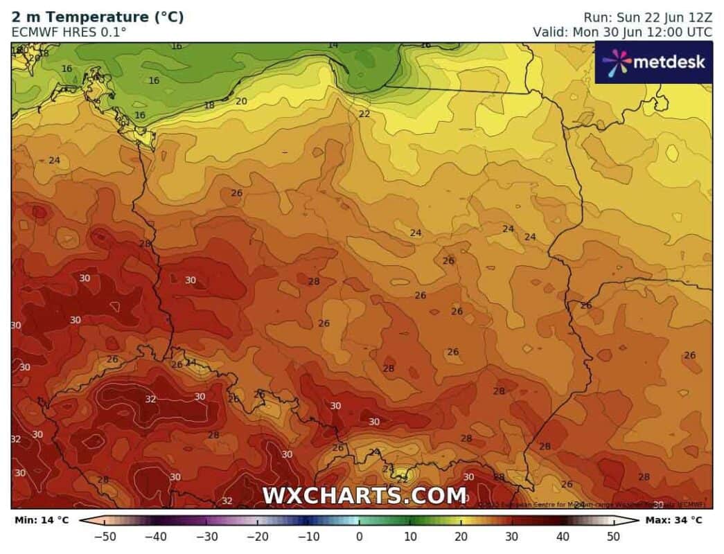 Wysokie temperatury wrócą po weekendzie 