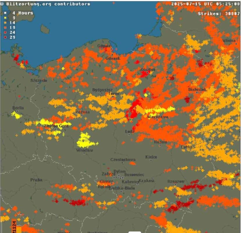 groźne burze w regionie