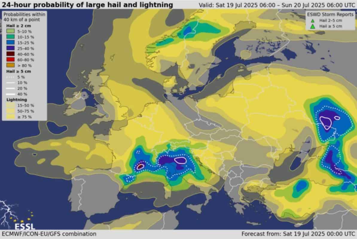 burze nad Polską i zmiana pogody