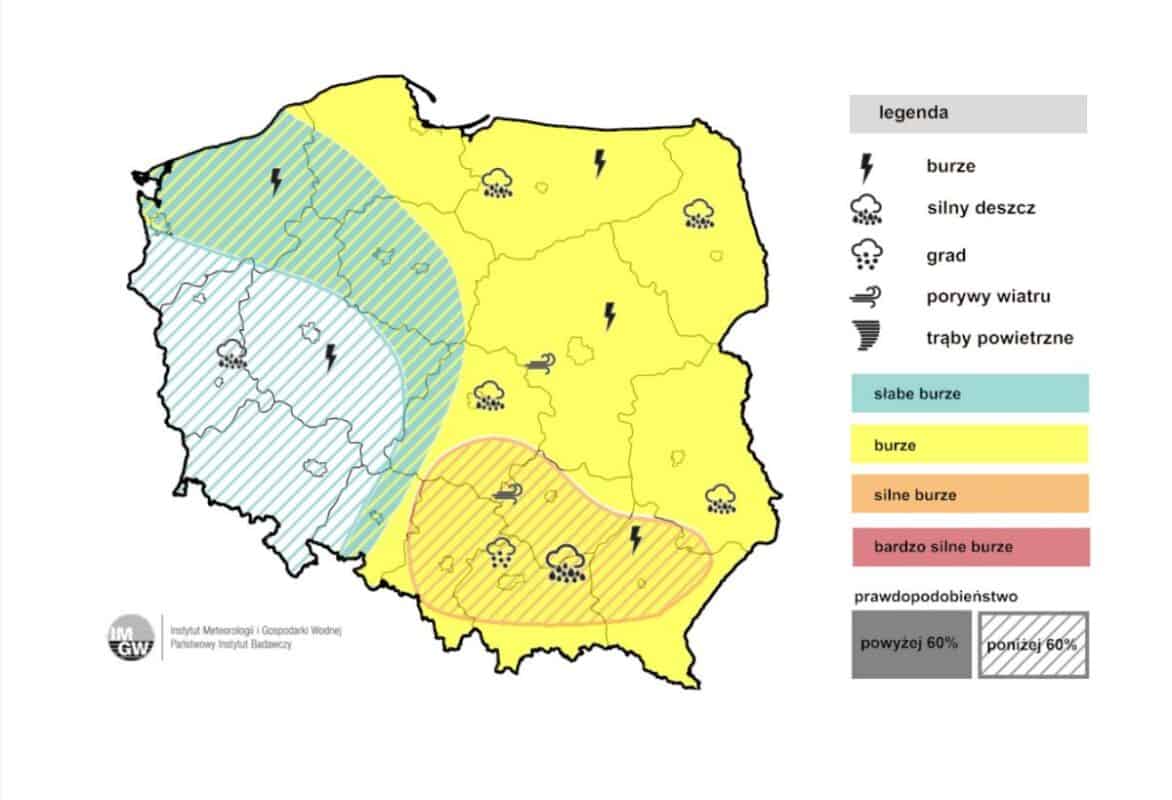 groźne burze w niedzielę 