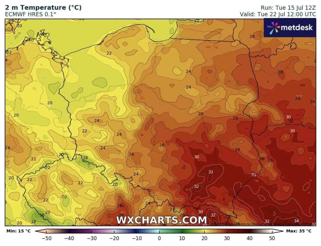 Brak upału. Niskie temperatury w Polsce