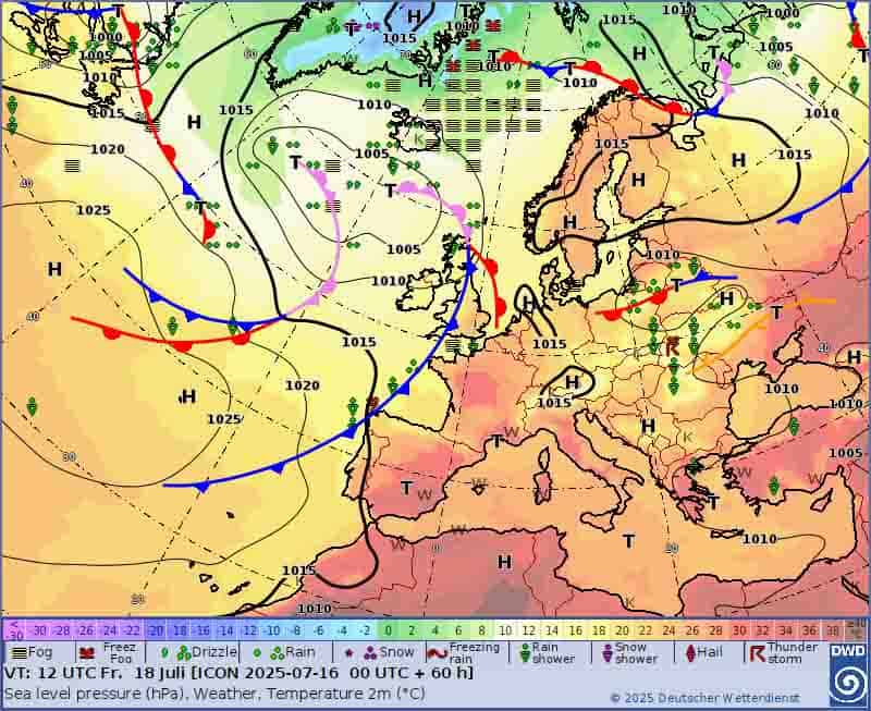 Pogoda na piątek 18 lipca. Sytuacja synoptyczna. Pogoda na weekend zacznie się uspokajać