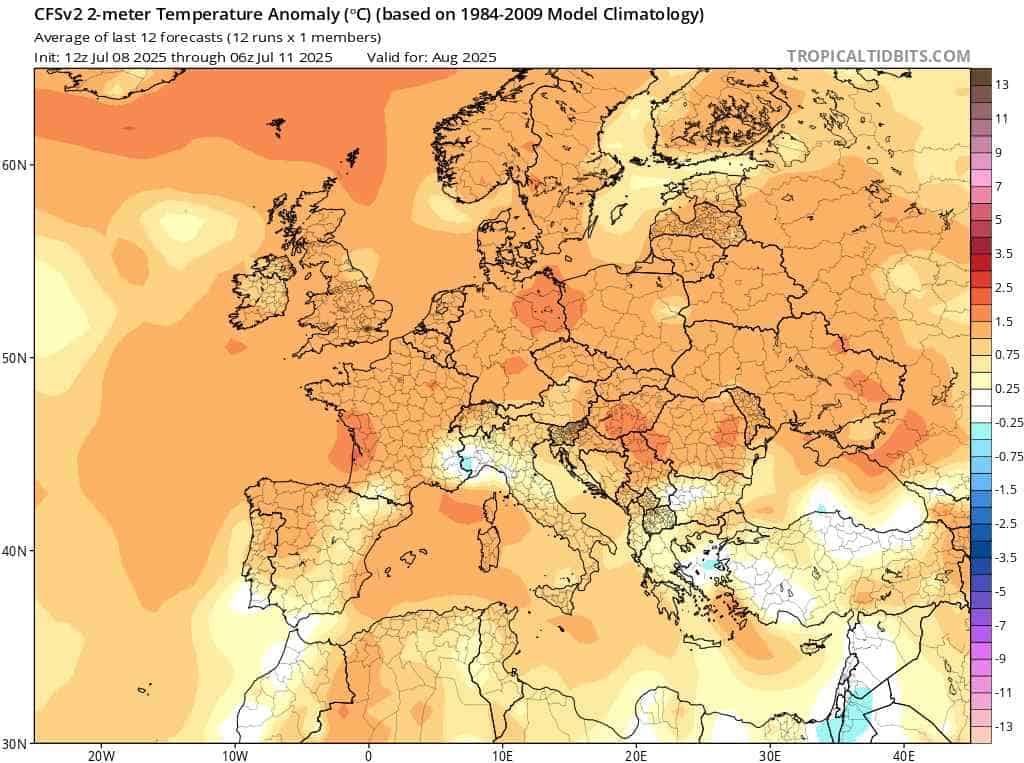 pogoda na sierpień 2025 r. 