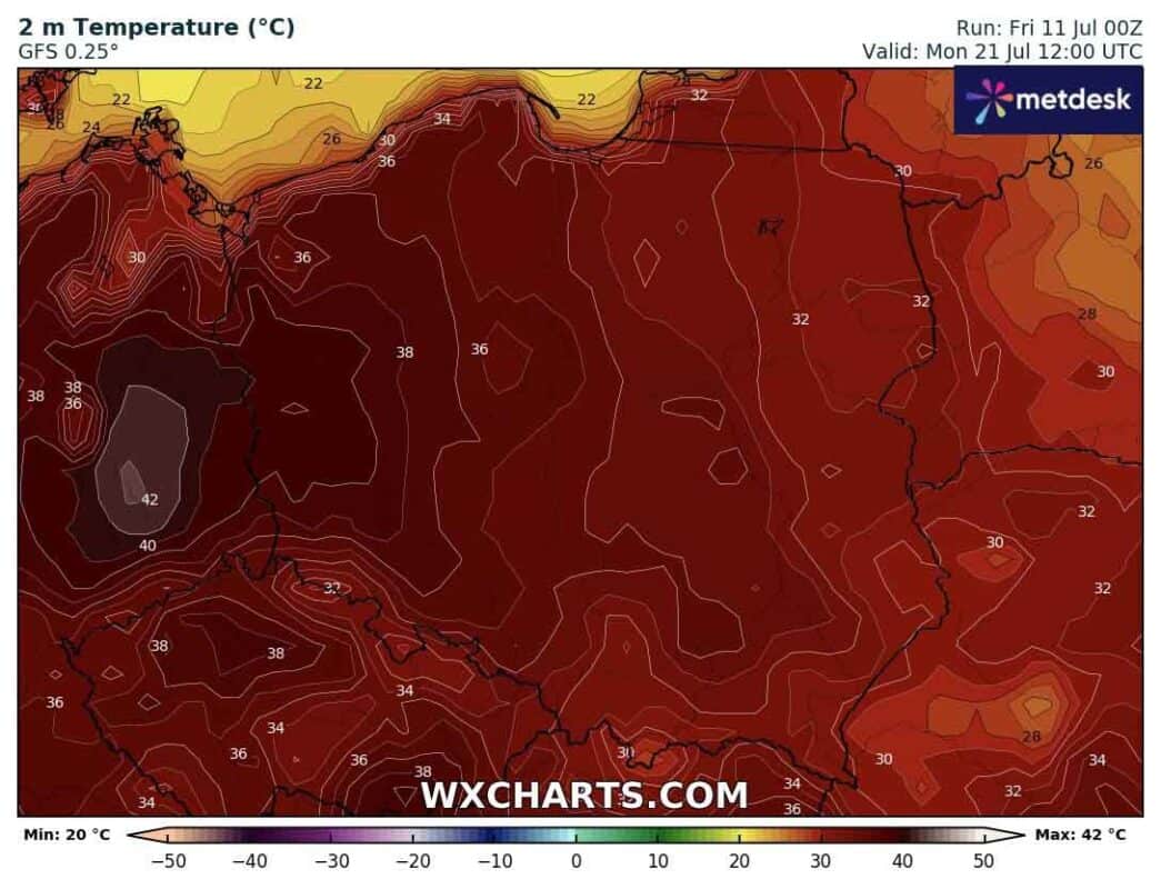 Upał w Polsce zacznie być bardzo silny w okolicach 20-22 lipca