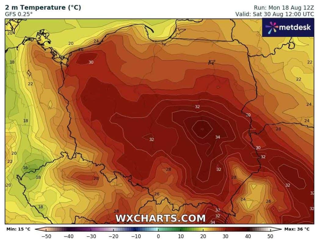 Silny upał na koniec miesiąca w Polsce