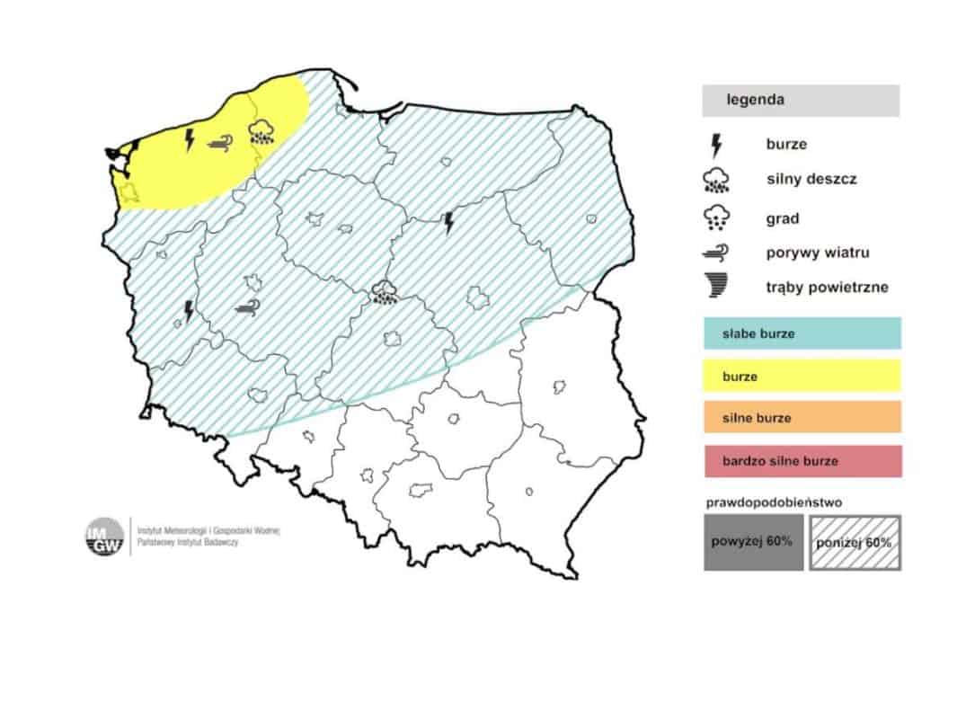 w Polsce i burze pogoda
