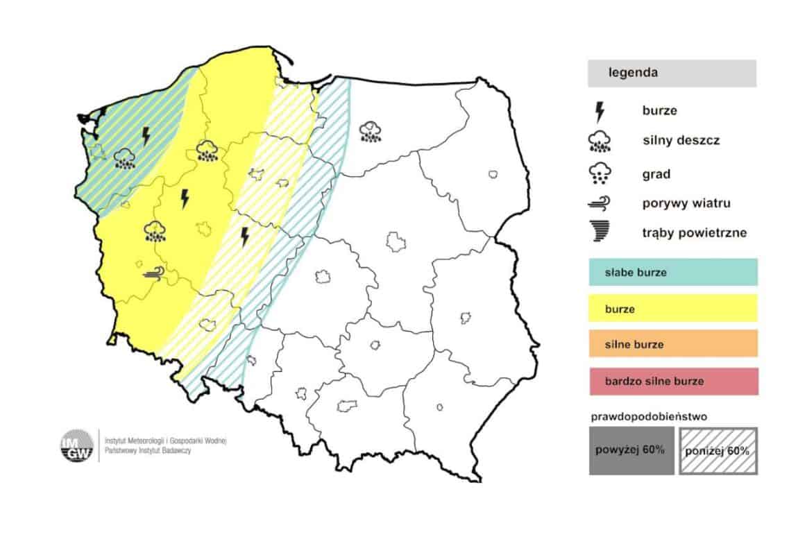 burze groźne w kraju 