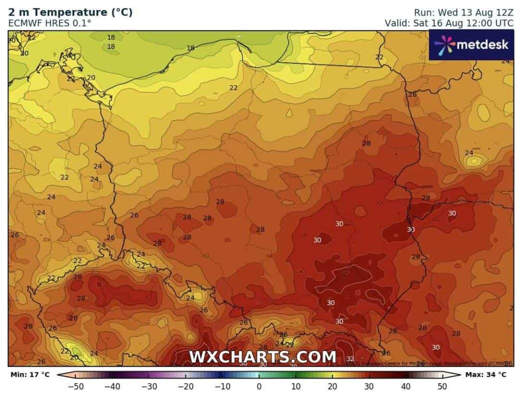 Ochłodzenie w sobotę w Polsce