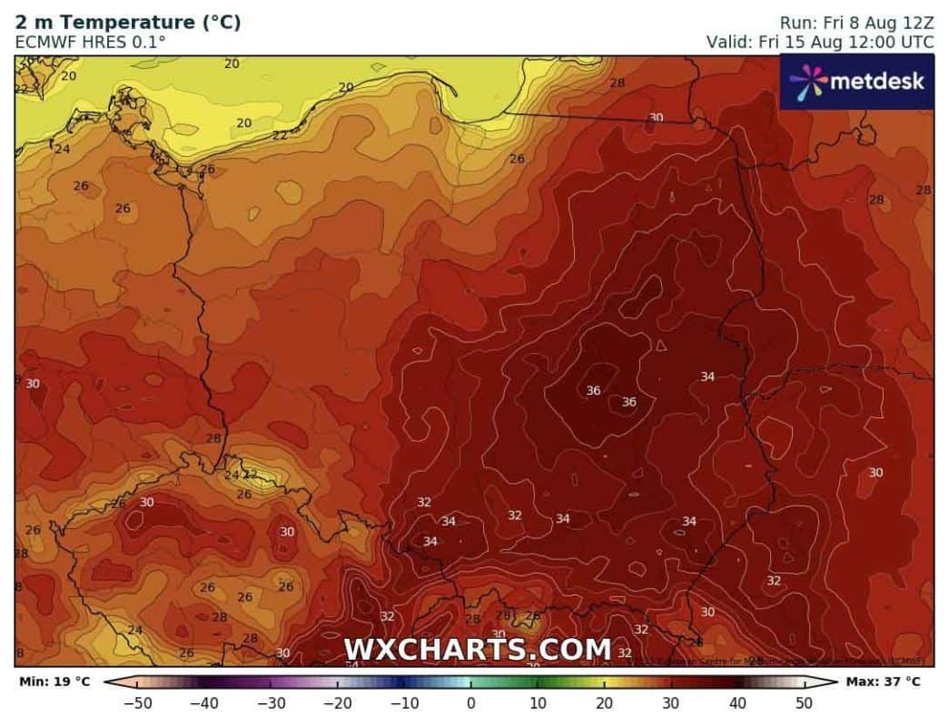 Pogoda przyniesie bardzo wysokie temperatury w czwartek i w piątek