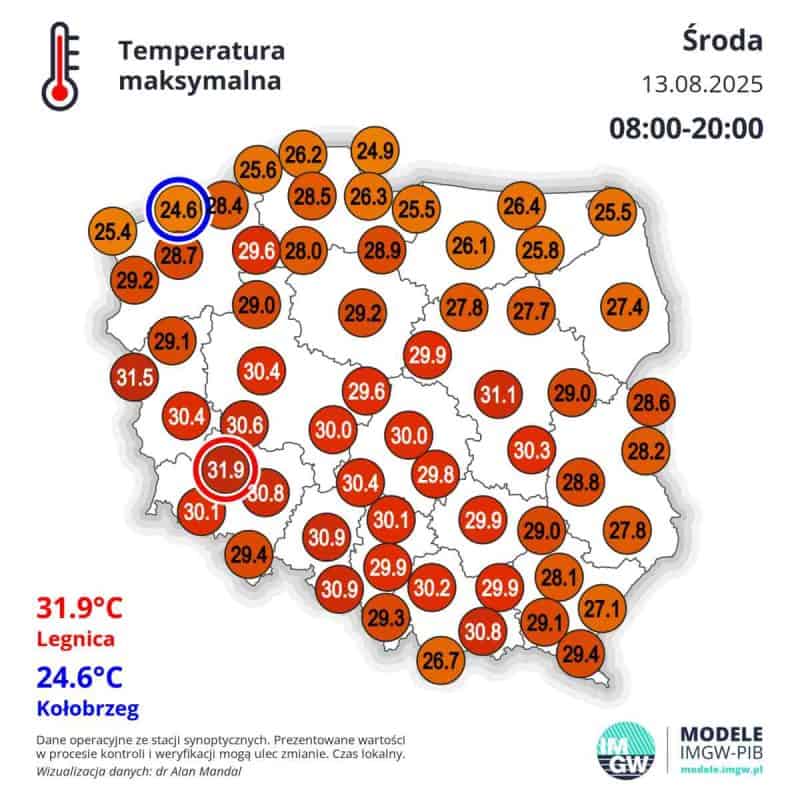 upał w kraju