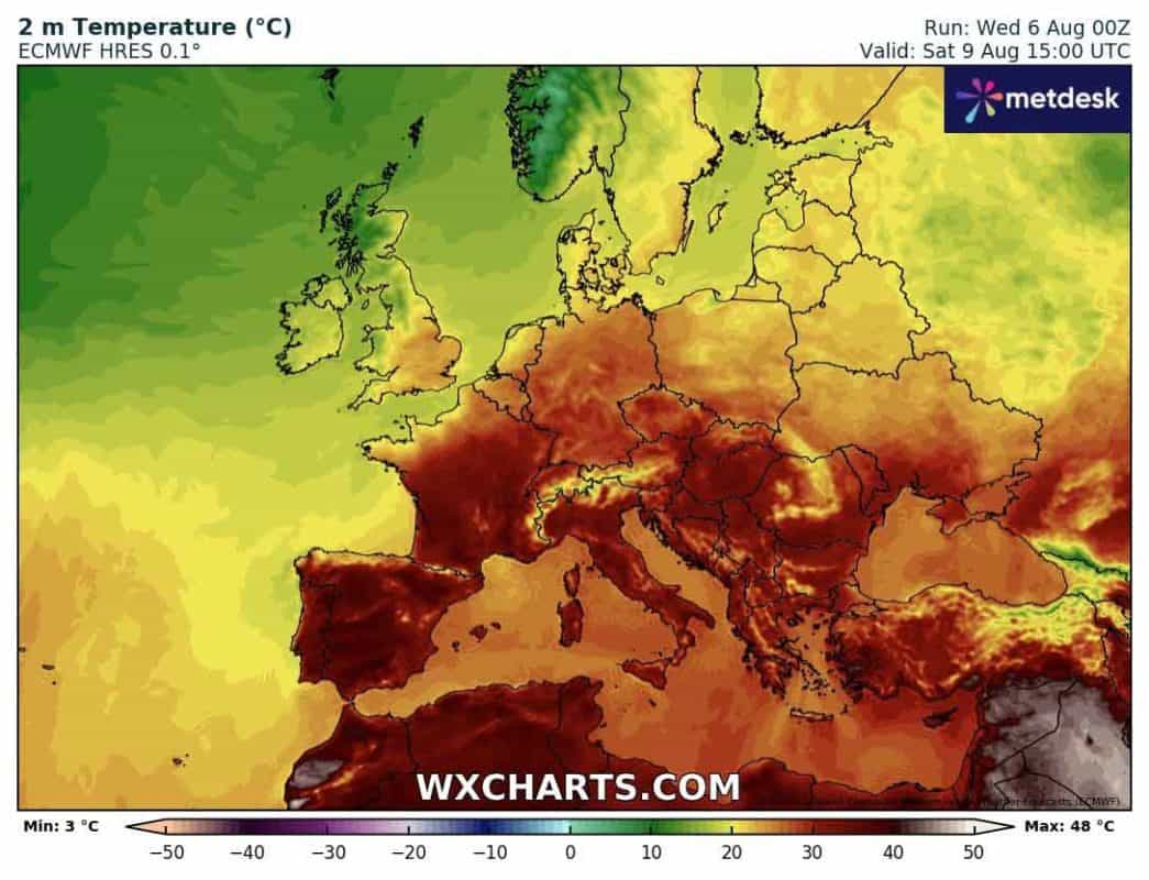 Silny upał na południu Europy
