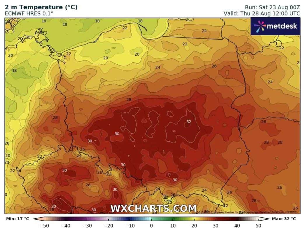 Wysokie temperatury w Polsce od połowy rozpoczynającego się tygodnia